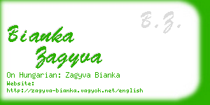 bianka zagyva business card